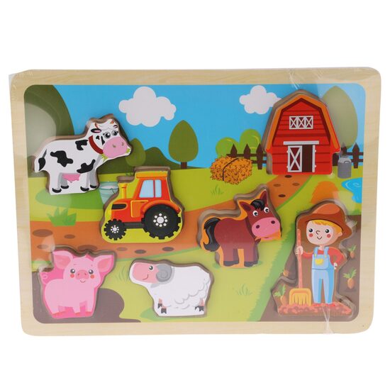 Koka puzle ar 7 elementiem 30x22.5x1.5cm, ferma